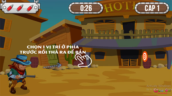 Lucky Luke tập bắn