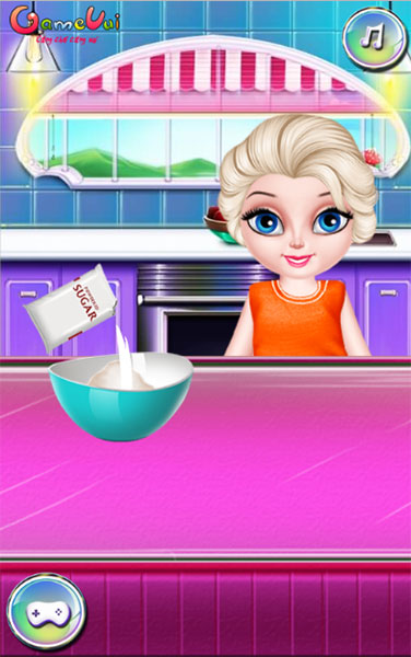 Elsa làm bánh cầu vồng