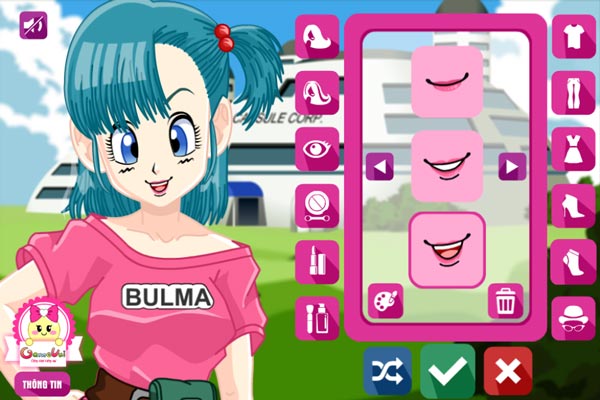 Chơi game Thời trang Bulma trên GameVui
