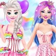 Barbie và Elsa đi công viên Kẹo Ngọt