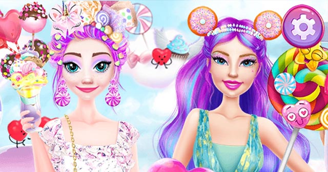 Barbie và Elsa đi công viên Kẹo Ngọt