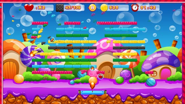 Chơi game Hứng bóng phá gạch 2 tại GameVui