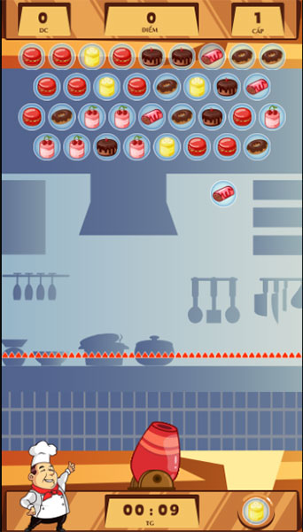 Hãy bắn món ăn lên phía trên