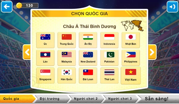 Chọn quốc gia và đội tuyển bóng đá