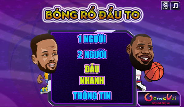 Chơi game Bóng rổ đầu to - GameVui