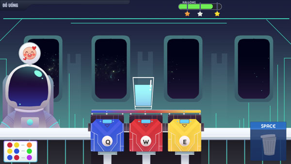 Pha chế nước nhiều màu sắc và phục vụ khách hàng GameVui