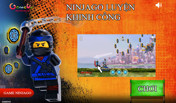 Chơi game Ninjago luyện khinh công - GameVui