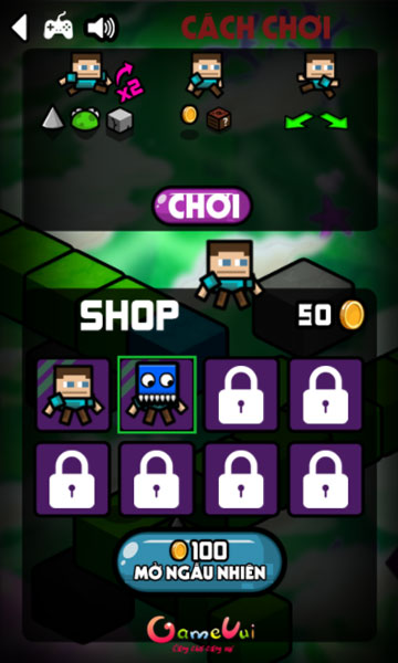 Mở khóa nhân vật Minecraft trong Shop cửa hàng
