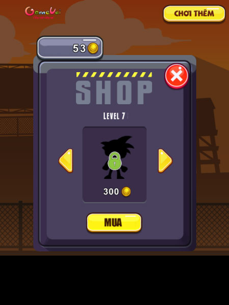 Mua nhân vật trong Shop cửa hàng