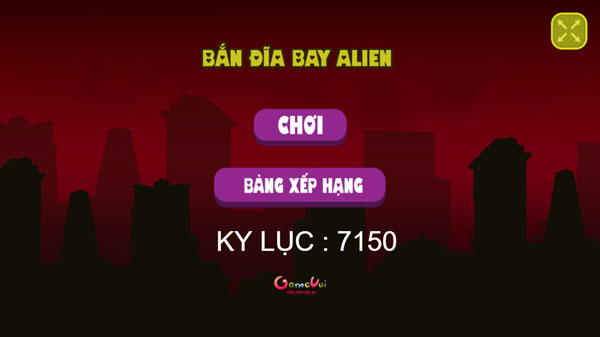 Chơi game Bắn đĩa bay Alien - GameVui