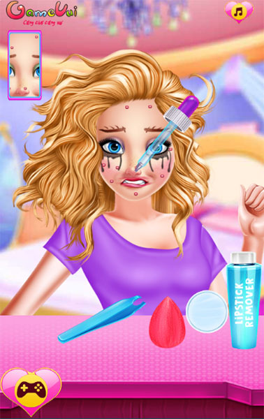 Hãy rửa sạch vết bẩn trên mặt