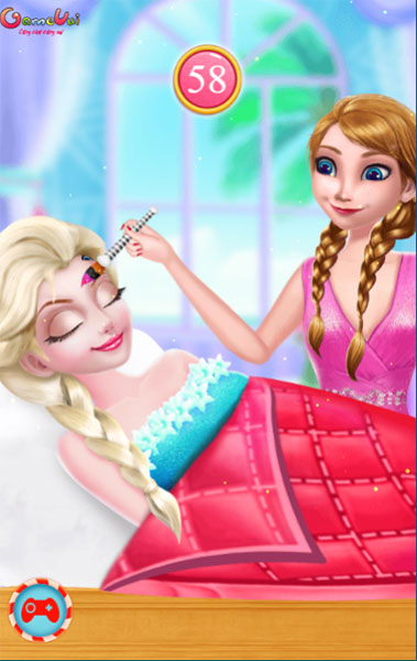Hãy giúp Anna vẽ lên mặt của Elsa