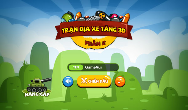 Chơi game Trận đia xe tăng 3D P2 - GameVui