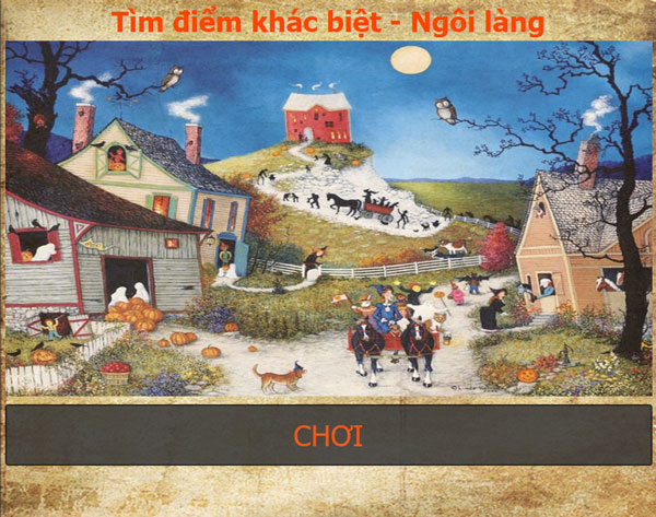 Chơi game Tìm điểm khác biệt - Ngôi làng - GameVui