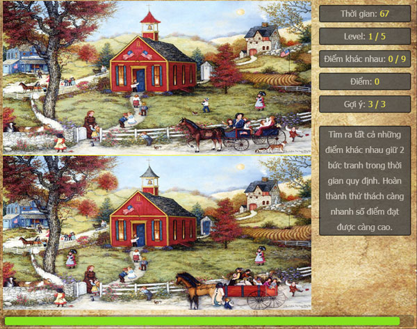 Hãy tìm ra những điểm khác nhau thật nhanh