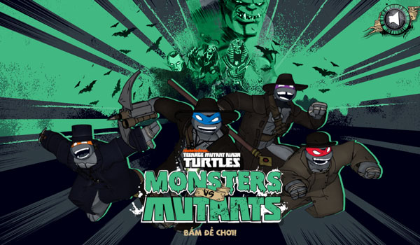 Chơi game Ninja rùa diệt quái vật