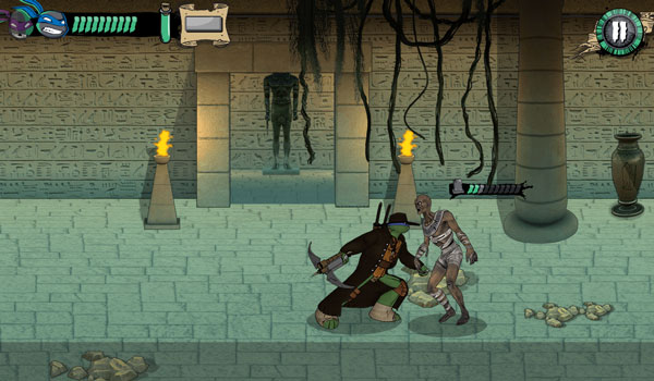 Ninja rùa chiến đấu với xác ướp