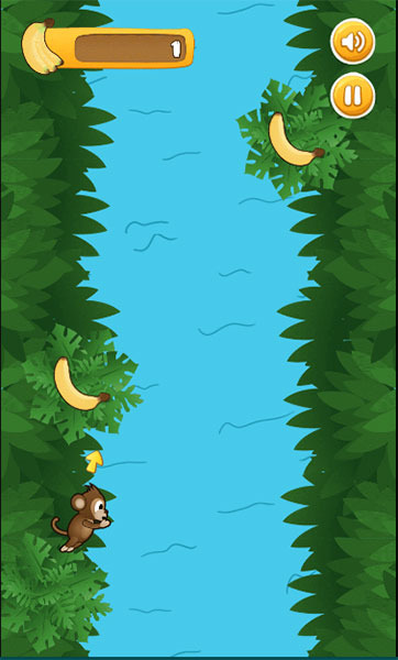 Nhảy lên vị trí mới để lấy chuối