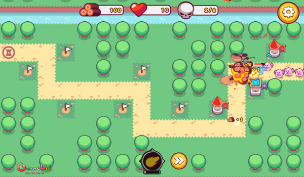 Dùng bão lửa diệt Slime