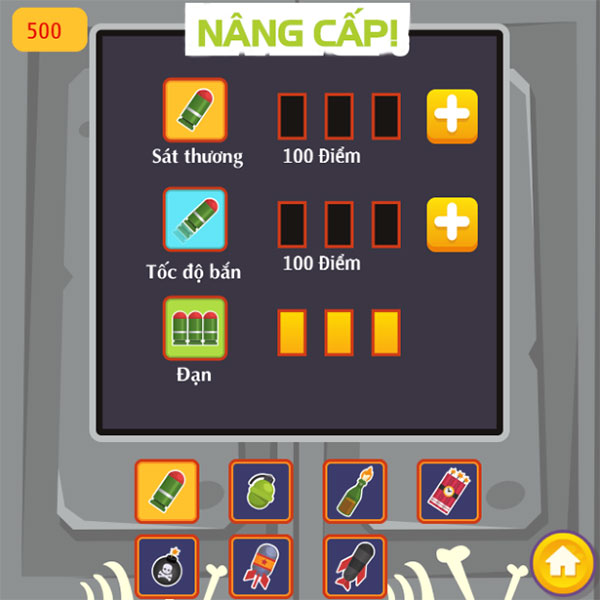 Bạn có thể nâng cấp vũ khí