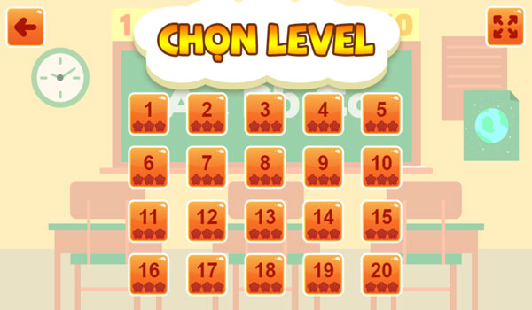 Chọn level thử thách