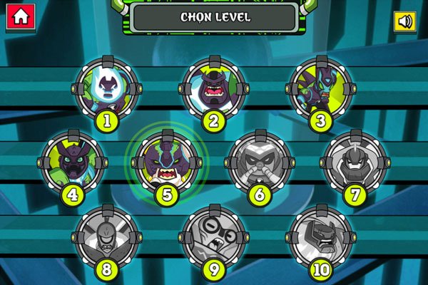 Chọn level Ben 10 hành động