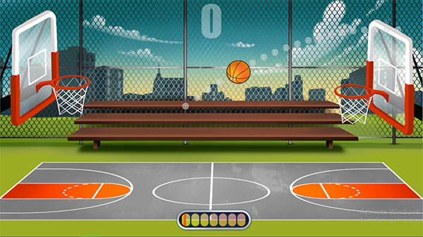 Hãy ném quả bóng vào rổ