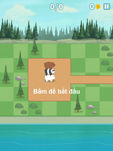 Thử thách vẽ đường cho gấu