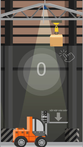 Xếp hộp giấy vào xe đẩy
