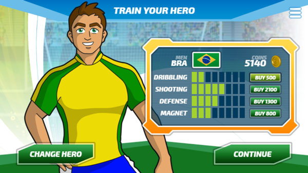 Nâng cấp chỉ số sức mạnh cầu thủ