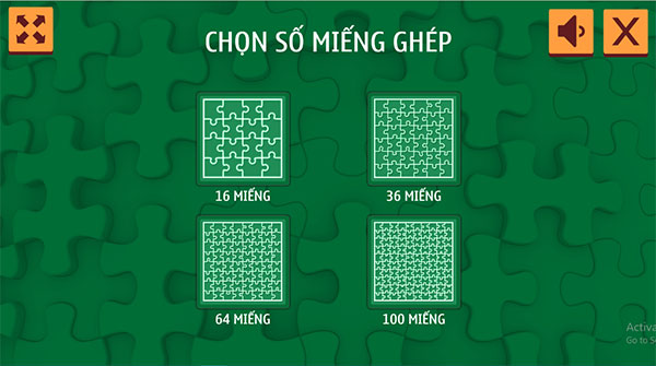 Chọn số miếng ghép tùy thích