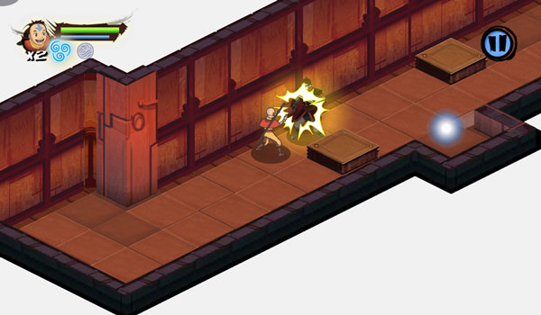 Điều khiển Aang tấn công kẻ địch