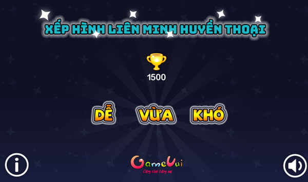 Chơi game Xếp hình Liên Minh Huyền Thoại - GameVui