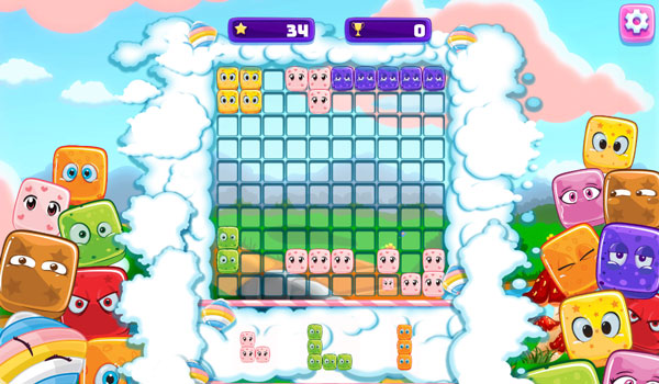 Ghép hình kẹo ngọt vào ô để ghi điểm