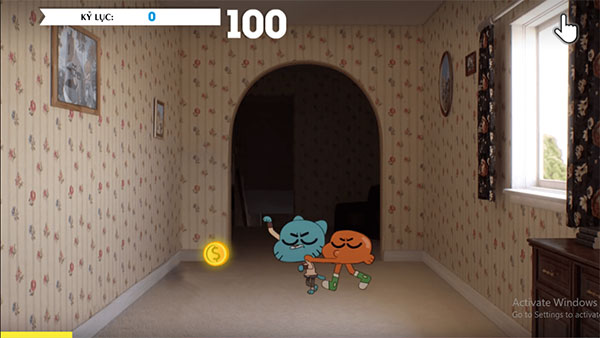 Hãy giúp Gumball và Darwin nhặt tiền