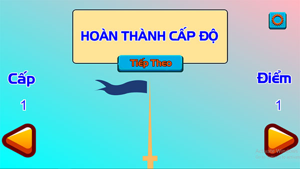 Hoàn thành cấp độ