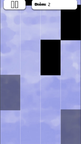 Chạm vào các nốt nhạc màu đen