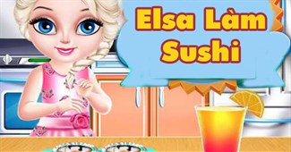 Elsa làm sushi