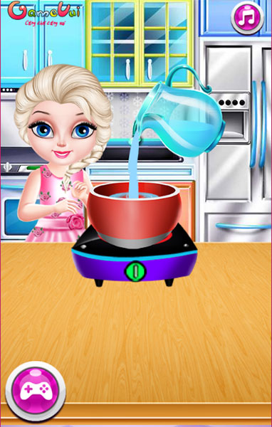 Đổ nguyên liệu vào nồi