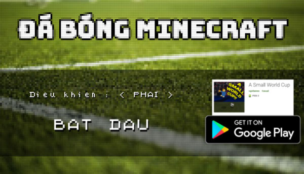 Chơi game Đá bóng Minecraft - GameVui