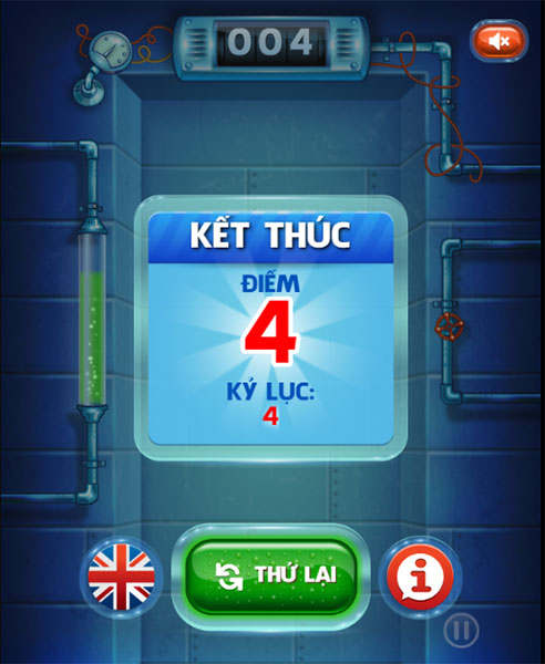 Quả bóng rơi ra ngoài, bạn sẽ bị thua