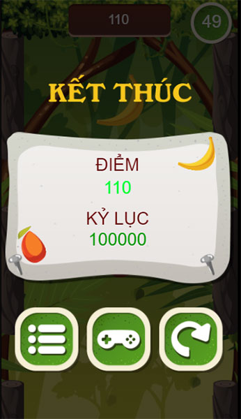 Ghi số điểm càng cao càng tốt