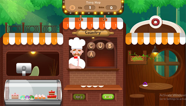 Từ gợi ý của trò chơi