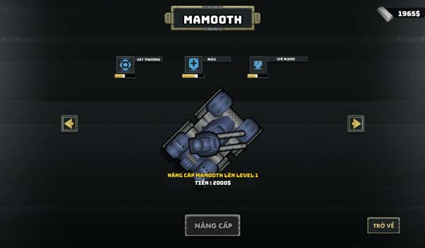 Nâng cấp xe tăng GameVui