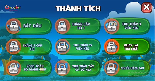Các thành tích mà bạn có thể đạt được