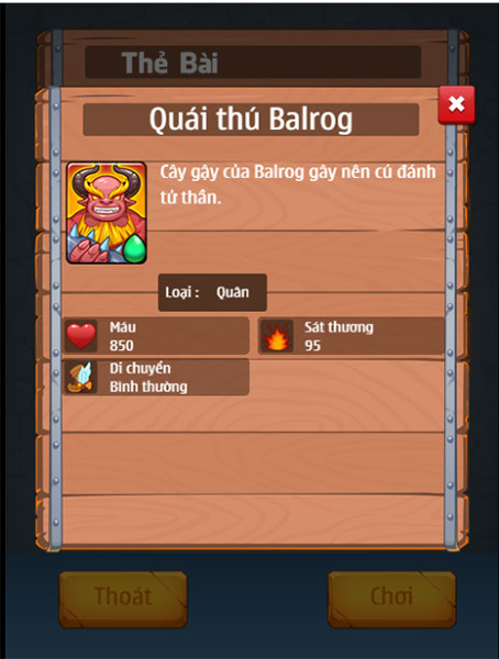 Tên của các thẻ tướng