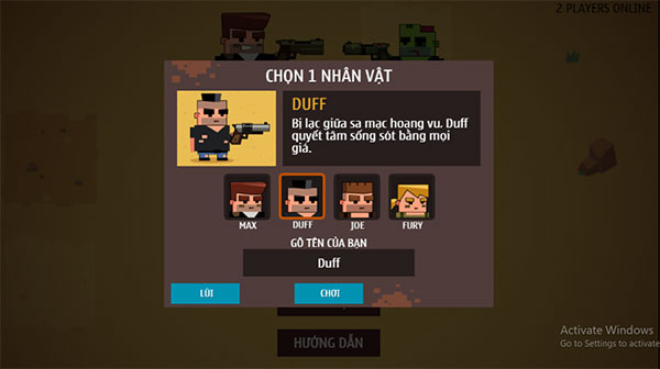 Chọn 1 nhân vật