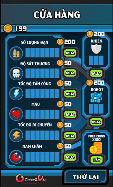Nâng cấp sức mạnh