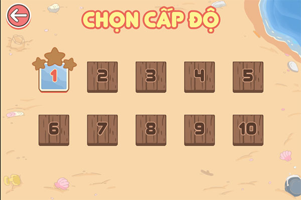 Có nhiều cấp độ chơi