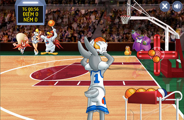 Giúp Bunny ném bóng vào rổ